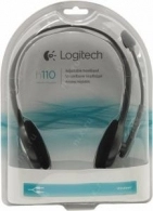 Logitech Stereo Headset H110, Headphone: 20 - 20,000 Hz, Mic: 100 - 16,000 Hz, 2 x 3.5mm jack, 1.8m