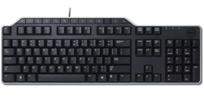 Dell KB-522 Wired Business Multimedia USB Keyboard,  Black (580-17683),  Includes detachable palm-rest 2 Hi-Speed USB 2.0 ports, Seven multimedia keys and seven hot keys.