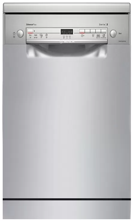 Masina de spalat vase Bosch SRS2IKI02K, 9 seturi, 4 programe, 45 cm, A+, Inox
