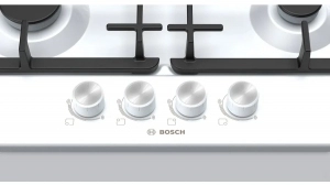 Встраиваемая  газовая панель Bosch PGP6B2O92R, 4 конфорок, Белый