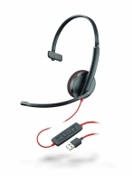 Plantronics Blackwire C3210 (209744), USB - A / Jack 3.5mm, Microphone noise-canceling, SoundGuard, DSP, Receive output from 20 Hz–20 kHz, Microphone 100 Hz–10 kHz, Call answer/ignore/end/hold, redial, mute, volume +/-, OEM, CABLE LENGTH 1610mm