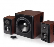 Edifier S350DB Brown, 2.1/ RMS 150W (70W+ 2x40W), Audio In: Bluetooth 5.0 aptX Wireless Sound, RCA x2, PC, AUX, optical, coaxial, remote control, all wooden, (sub.8
