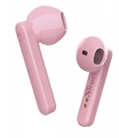 Trust Primo Touch Bluetooth Wireless TWS Earphones - Pink, Up to 4 hours of playtime, Manage all important functions (next/previous/pause/play/voice assistant) with a simple touch