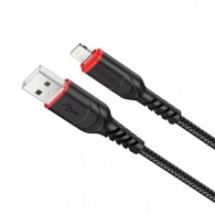 Cablu USB la Lightning  HOCO “X59 Victory” / 2m / Woven nylon / up to 3A / Black