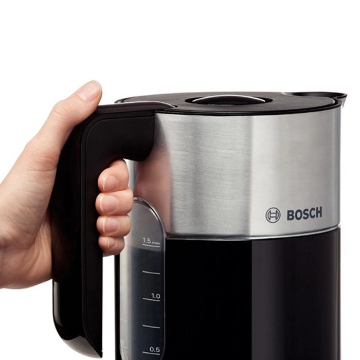 Чайник электрический Bosch TWK8613P, 1.5 л, 2400 Вт, Черный