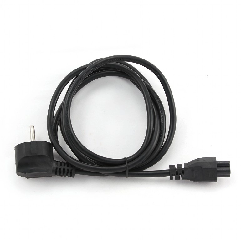 Power cord - 1.8m - Cablexpert PC-186-ML12, 1.8 m, Schuko input / C5 output, VDE approved,  Molded plugs, Black