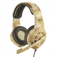 Trust Gaming Headset GXT 310D Radius - Desert Camo, Comfortable over-ear gaming headset with adjustable mic and powerful sound