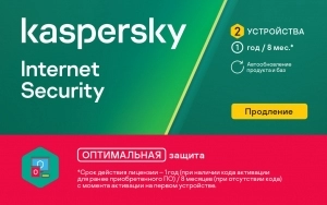 Kaspersky Internet Security Eastern Europe Edition. 2-Device 1 year Renewal License Pack, Card