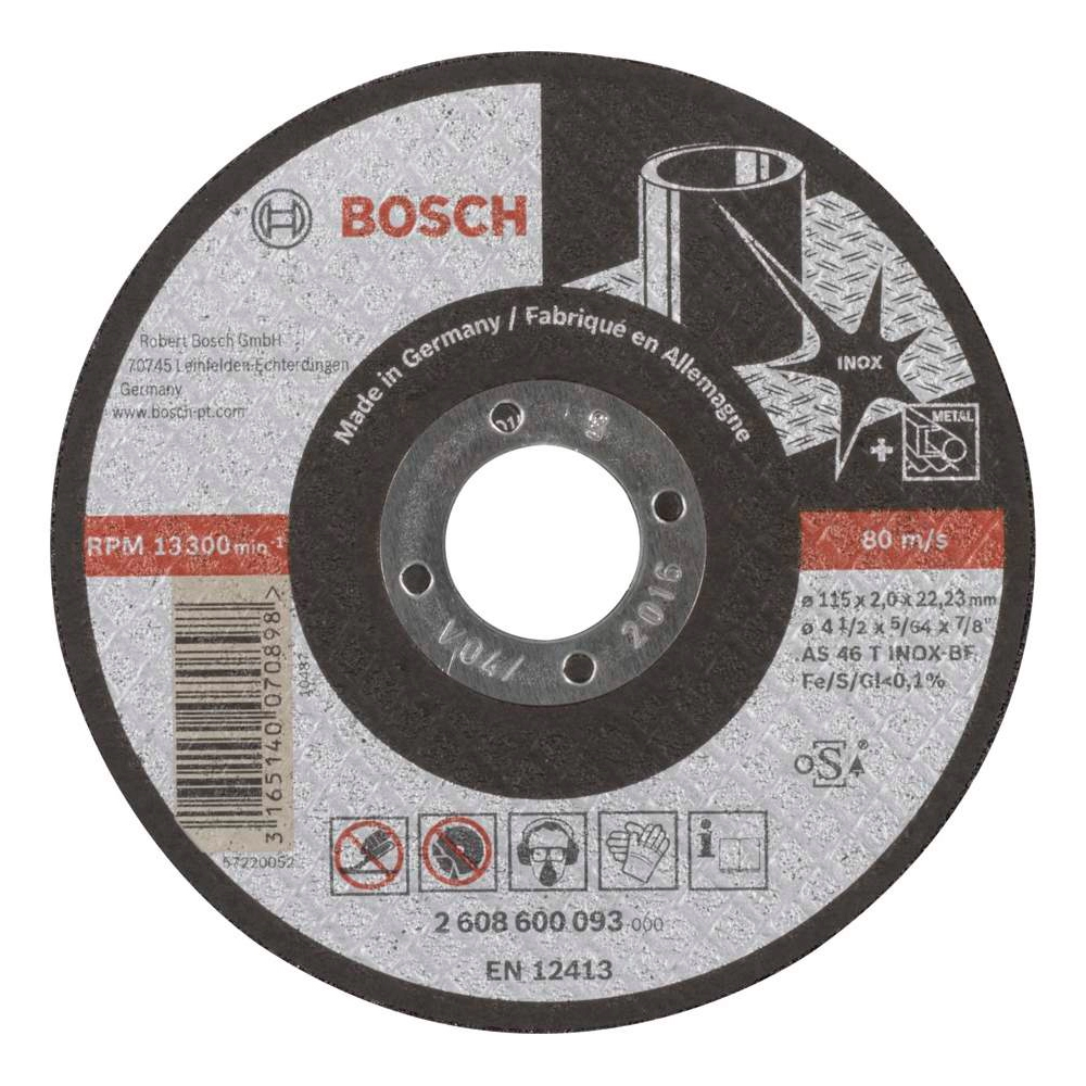 Отрезной круг, выпуклый, Expert for Metal Bosch 2608600093