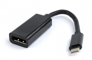 Adapter USB-C - DP - Gembird  A-CM-DPF-01, USB-C to DisplayPort, Converts USB C-type male to DisplayPort female adapter
