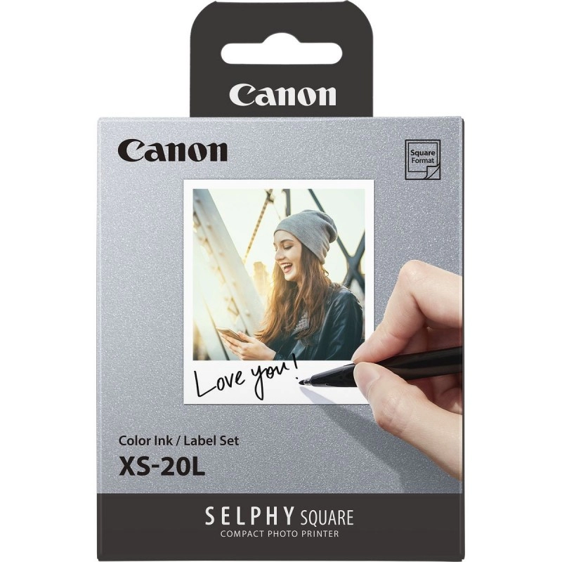 Paper Canon XS-20L EU26 - Canon Color Ink/Label Set XS-20L (Photo Paper 72x85 mm (20 Sheets)  + Ink Set), Compatible to Canon SELPHY QX10