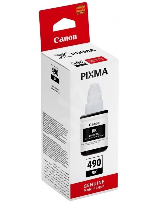 Ink Bottle Canon GI-490 Bk (0663C001), black, 135ml for PIXMA G1400/1410/G2410/G2411/G2415/G3410/G3411/G3415/G4411, 6000 p.