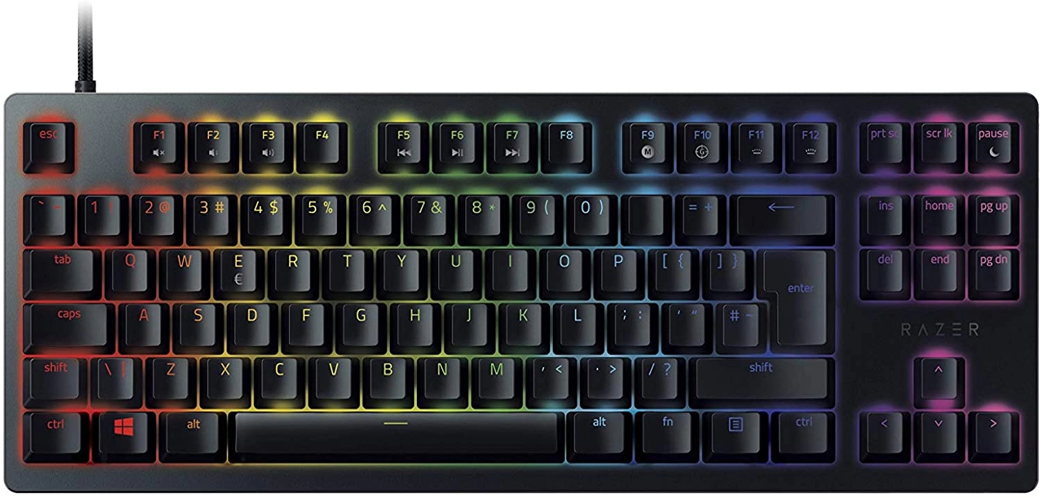 RAZER Huntsman Tournament Edition Gaming Keyboard, Linear Optical Switches Red, Doubleshot PBT Keycaps, Onboard Memory - Ru Layout