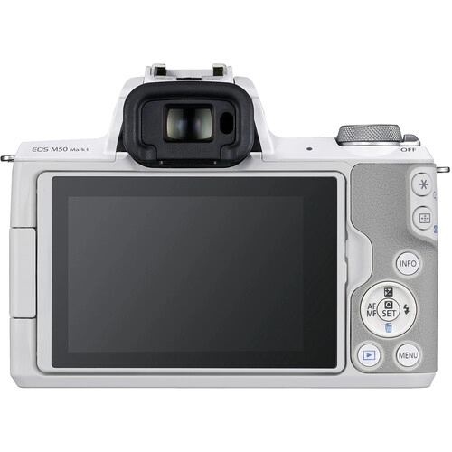 Mirrorless Camera CANON EOS M50 Mark II + 15-45 f/3.5-6.3 IS STM White (4729C028)