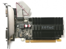 ZOTAC GeForce GT710 Zone Edition 2GB GDDR3, 64bit, 954/1600Mhz, Passive Heatsink, 1 Slot, HDCP, VGA, DVI-D, HDMI, Low Profile, 2x Low profile bracket included, Lite Pack