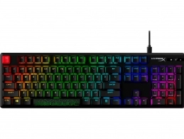 HYPERX Alloy Origins PBT Mechanical Gaming Keyboard (RU), HyperX Aqua - Tactile key switch, High-quality, Durable PBT keycaps, Backlight (RGB), 100% anti-ghosting, Key rollover: 6-key / N-key modes, Ultra-portable design, Solid-steel frame, USB