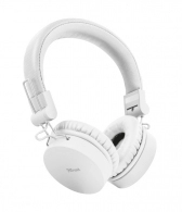 Trust Tones Bluetooth Wireless Headphones, 40mm drivers, 25 hours playtime on a single charge, included 3.5mm cable, White