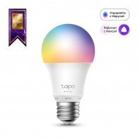 LED Bulb  TP-LINK Tapo L530E, Smart Wi-Fi RGB LED Bulb E27 with Dimmable Light, RGB, Color Temperature 2500K-6500K, Rated power 8.7W, 806 lumens, 15,000 hours, Beam angle 220°, Remote control via Wifi, Adjust brightness, Яндекс Алиса, Google Assistent