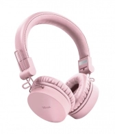 Trust Tones Bluetooth Wireless Headphones, 40mm drivers, 25 hours playtime on a single charge, included 3.5mm cable, Pink