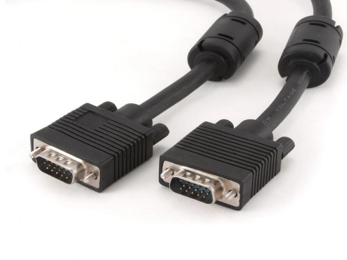 Cable VGA - 10m - Cablexpert CC-PPVGA-10M-B, 10 m, Premium VGA HD15M/HD15M dual-shielded w/2*ferrite core, Black