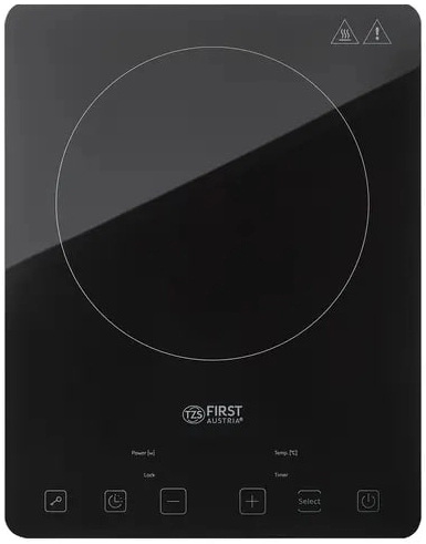 Плита настольная индукционная First FA50952, 1 конфорок, 2000 Вт, Черный