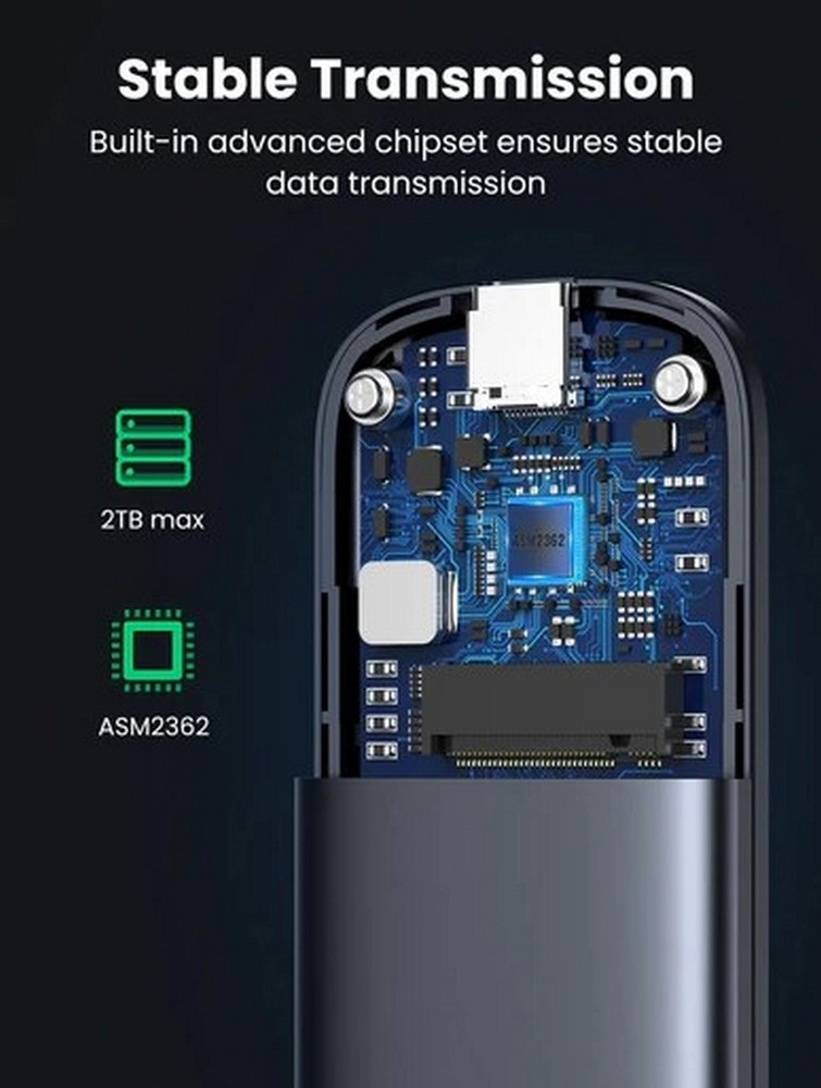 Адаптер USB-C - M.2 B-Key (SATA 3.0) UGREEN 60355