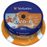 Verbatim DataLifePlus DVD-R AZO 4.7GB 16X WIDE PRINTABLE SURFAC - Spindle 25pcs.