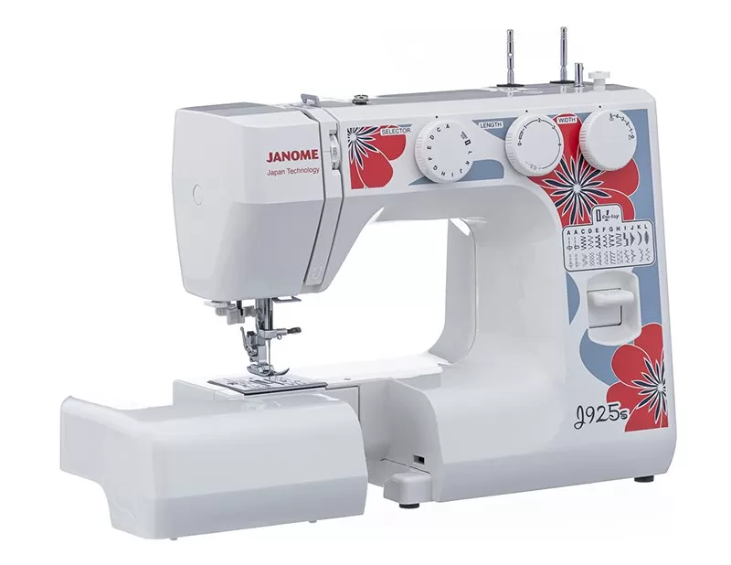 Швейная машина Janome J925S, 6 программ, Белый с красным