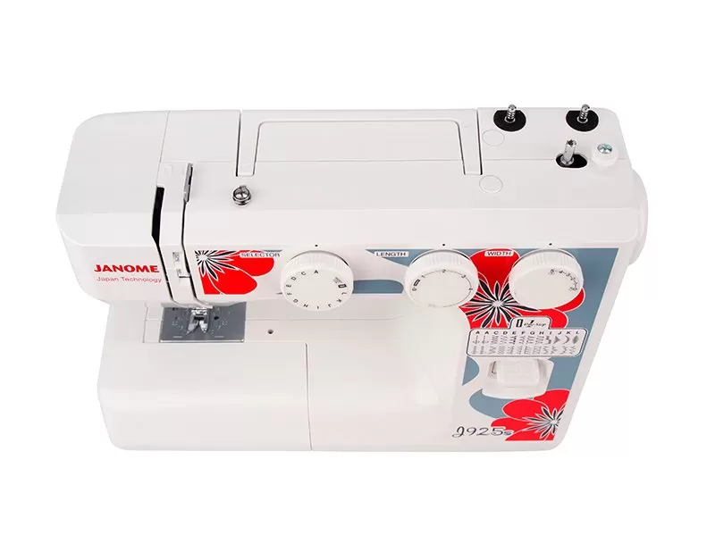 Швейная машина Janome J925S, 6 программ, Белый с красным