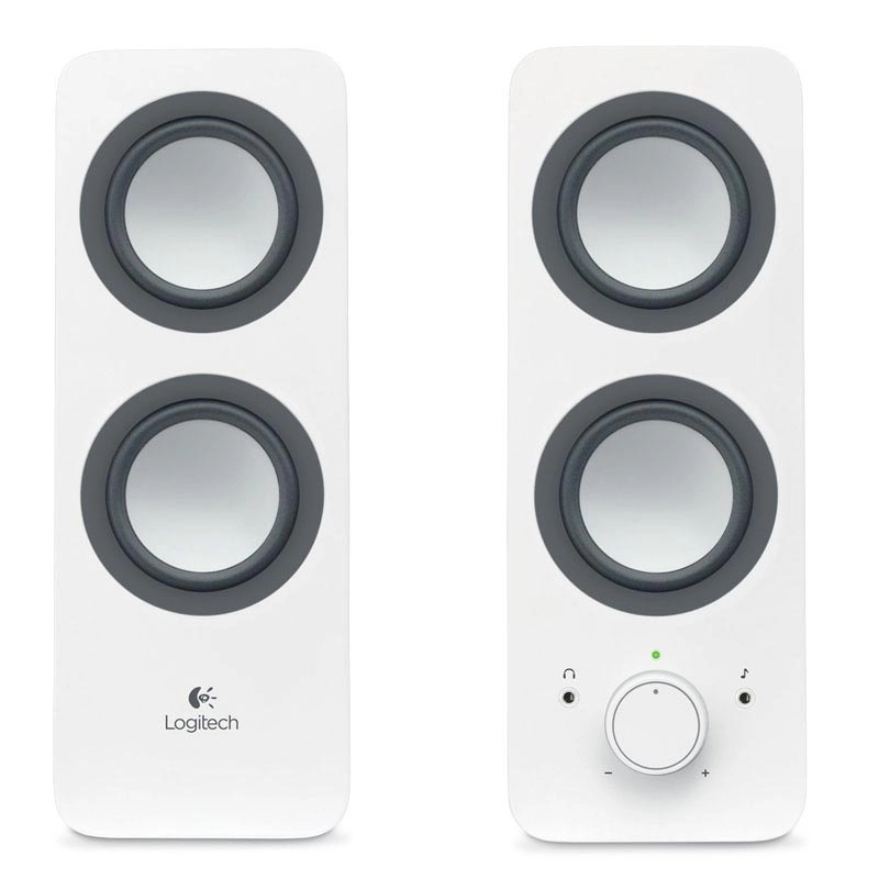 Logitech Z200 Speakers 2.0 ( RMS 5W, 2x2.5W), Stereo headphone jack, White