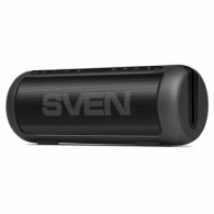 SVEN PS-250BL, Bluetooth Portable Speaker, 10W RMS, Support for iPad & smartphone, Bluetooth v.2.1 +EDR,FM tuner, USB & microSD, built-in lithium battery -2200 mAh (up to 20 hours), ability to control the tracks, AUX stereo input, Headset mode, Black