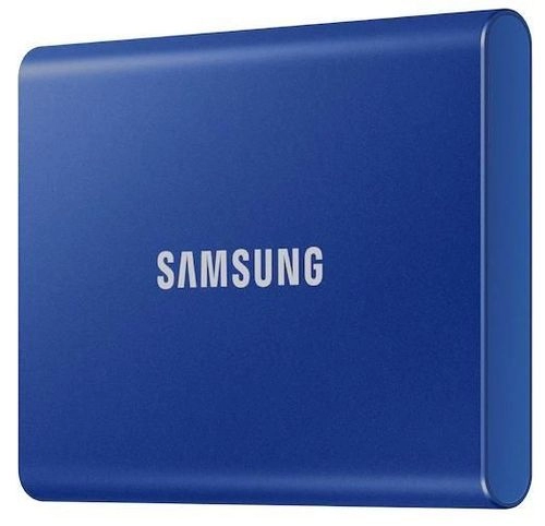 M.2 External SSD 2.0TB Samsung T7 USB 3.2, Blue, USB-C, Includes USB-C to A / USB-C to C cables, Sequential Read/Write: up to 1050/1000 MB/s, V-NAND (TLC), Windows/Mac/PS4/Xbox One compatible, Light, Portable, Durable