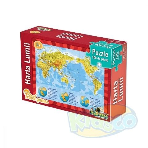 Noriel NOR4536 Puzzle Travel - Harta Lumii 100 Piese