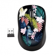 Trust Yvi Parrot Wireless Mouse, 8m 2.4GHz, Micro receiver, 800-1600 dpi, 4 button, Rubber sides for comfort and grip, USB