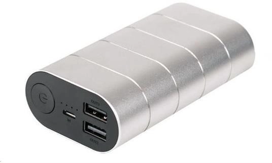 10000mAh Power bank - Verbatim Quick charge 3.0 & USB-C, Output Quick Charge 3.0: 5V/2A 9V/2A 12V/1.5A, Output Type-C: 5V/3A 9V/2A, Metal design, Grey