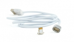 Cable 8-pin 1m - CC-USB2-AMLMM-1M, Magnetic USB 2.0 to 8-pin male connector cable, silver, 1 m