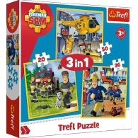 Trefl 34844 Puzzles 3In1 Fireman Sam In Action