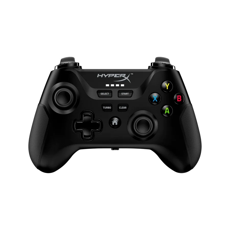 Gamepad HyperX Clutch Gaming Controller, Multi-platform for cloud gaming, Standard layout, BT for Smartphones + 2.4GHz / Wired for PC, Built-in rechargeable battery - up to 19 hours, Included: Mobile Clip, 2.4GHz Wireless Adapter, USB-C to USB-A Cable