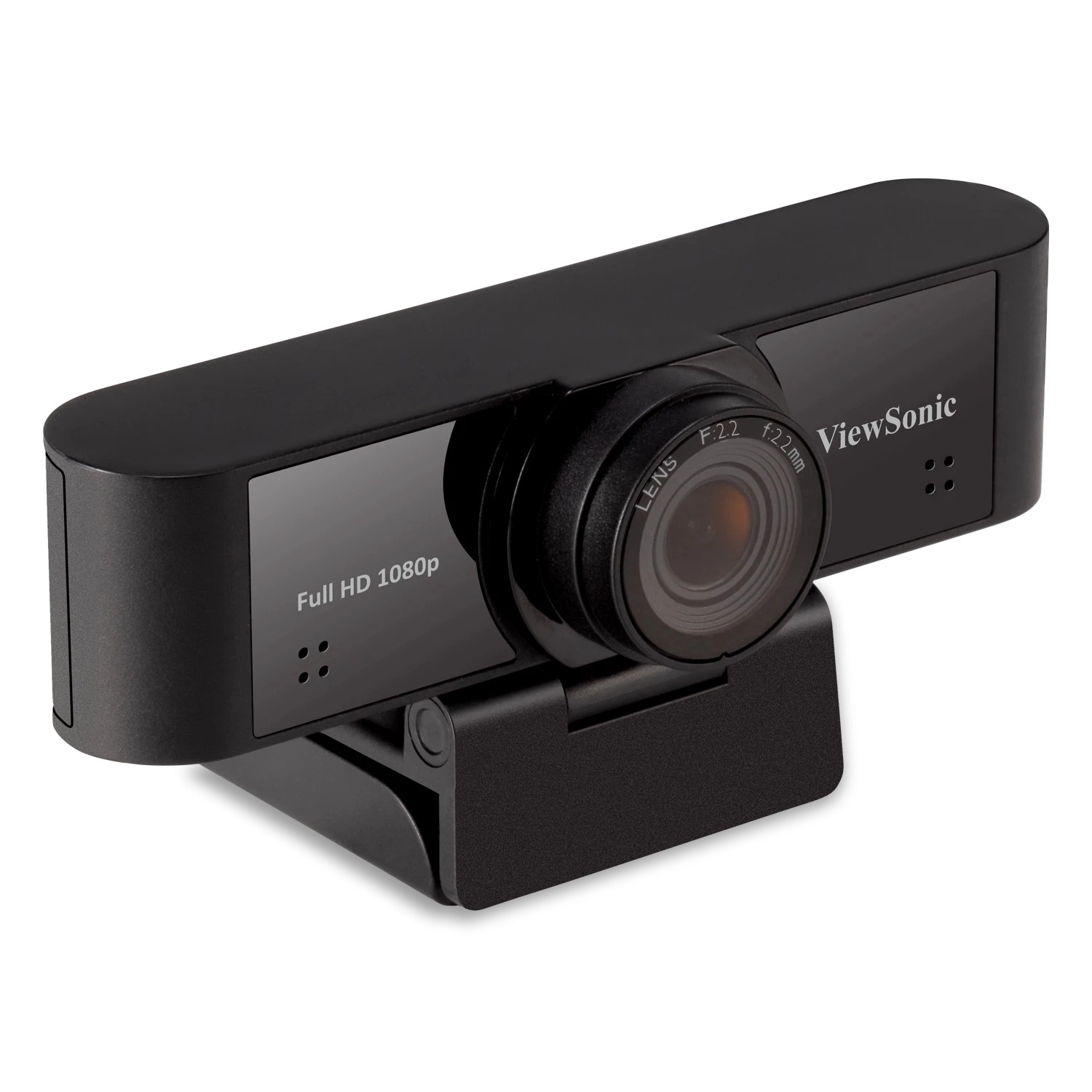 VIEWSONIC VB-CAM-001, Full HD Webcam, Sensor 2.07 Mpx CMOS, up to 1080p@30fps/25fps, Superior Clarity, Wide Field of View 110°, Exceptional Low-Light Performance F2.2, Flexible Mounting Options, Dual Integrated Microphones, Remarkable Sound