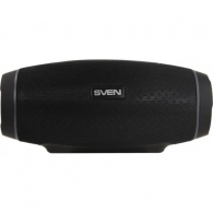SVEN PS-230 Black, Bluetooth Waterproof Portable Speaker, 12W RMS, Water protection (IPx5), Support for iPad & smartphone, FM tuner, USB & microSD, TWS, built-in lithium battery -1500 mAh, ability to control the tracks, AUX stereo input