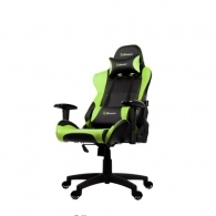 Gaming/Office Chair AROZZI Verona V2, Black/Green, PU Leather, max weight up to 100-105kg / height 160-180cm, Recline 165°, 1D Armrests, Head and Lumber cushions, Metal Frame, Nylon wheelbase, Gas Lift 4class, Small nylon casters, W-25.5kg