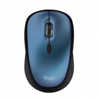 Trust Yvi + Eco Wireless Silent Mouse - Blue, 8m 2.4GHz, Micro receiver, 800-1600 dpi, 4 button, AA battery, USB