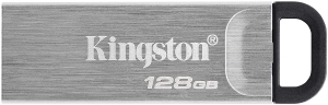 128GB USB3.2  Kingston DataTraveler Kyson Silver, Metal casing, Compact and lightweight (Read 200 MByte/s, Write 60 MByte/s)