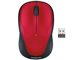 Logitech Wireless Mouse M235 Red, Optical Mouse, Nano receiver, Red/Black, Retail