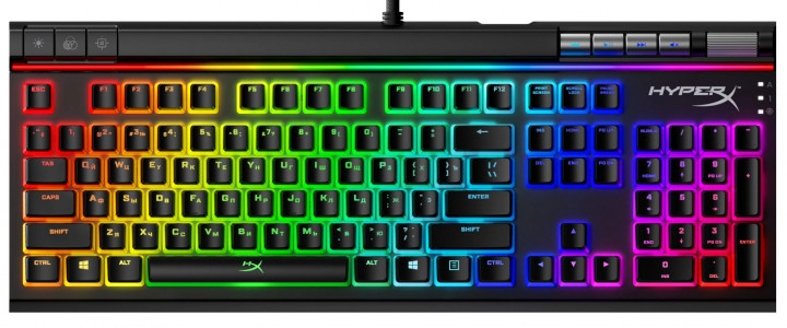 HYPERX Alloy Elite II RGB Mechanical Gaming Keyboard (RU), Mechanical keys (HyperX Red key switch) Backlight (RGB), 100% anti-ghosting, Key rollover: 6-key / N-key modes, Ultra-portable design, Solid-steel frame, USB