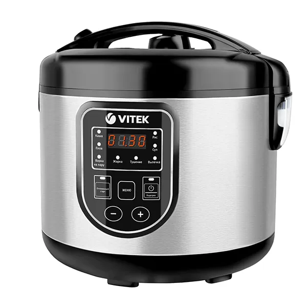 Multifierbator Vitek VT4278, 5 l, 900 W, 8 programe, Argintiu cu negru