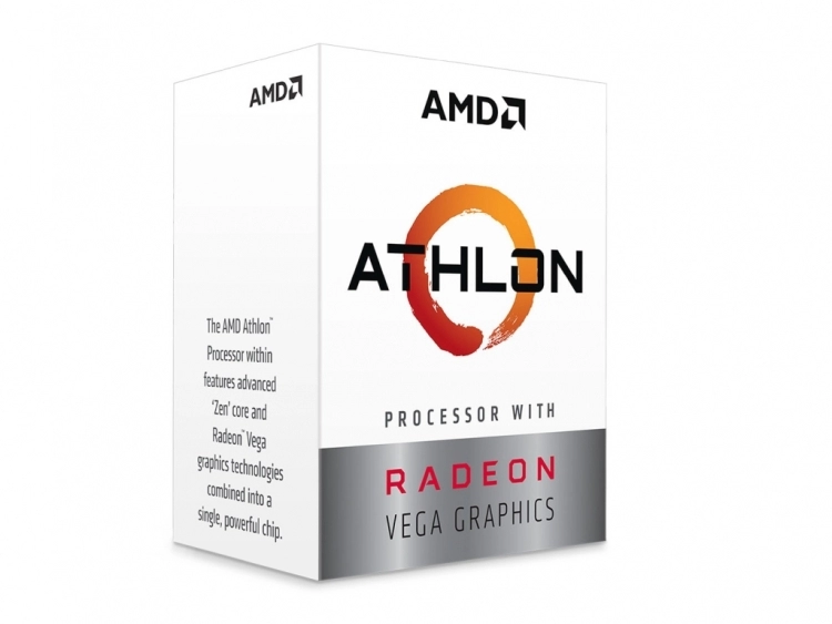 AMD Athlon 3000G, Socket AM4, 3.5GHz (2C/4T), 1MB L2 + 4MB L3 Cache, Integrated Radeon Vega 3 Graphics, 14nm 35W, Unlocked, tray