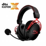 Wireless Headset  HyperX Cloud Alpha Wireless, Black/Red, Frequency response: 15Hz–21,000 Hz, Battery life up to 300h, USB 2.4GHz Wireless Connection, Up to 20 meters, 50mm with neodymium magnets, Bi-directional, Noise-cancelling
