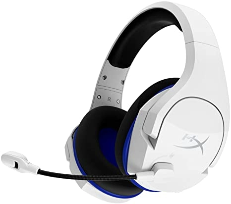 Wireless headset HyperX Cloud Stinger Core PS4/PC, White, 90-degree rotating ear cups, Microphone built-in, Frequency response: 20Hz–20,000 Hz, Cable length:1.3m+1.7m extension, 3.5 jack, Input power rated 30mW, maximum 500mW, Noise-cancelling mic