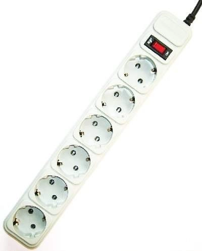 Gembird Surge Protector SPG6-B-10C, 6 Sockets, 3.0m, up to 250V AC, 16 A, safety class IP20, Grey